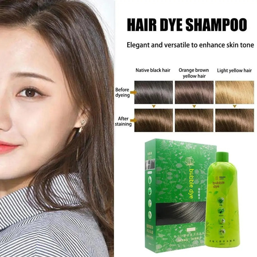 Bimei Silk Bubble Hair Dye One Black One Chestnut Brown Popular Color Herbal Paste