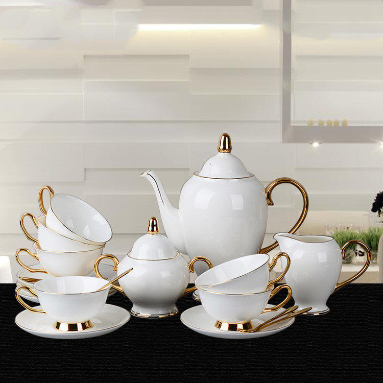 Bone China Gold-painted Coffee Cup And Saucer Afternoon Tea Tea Set