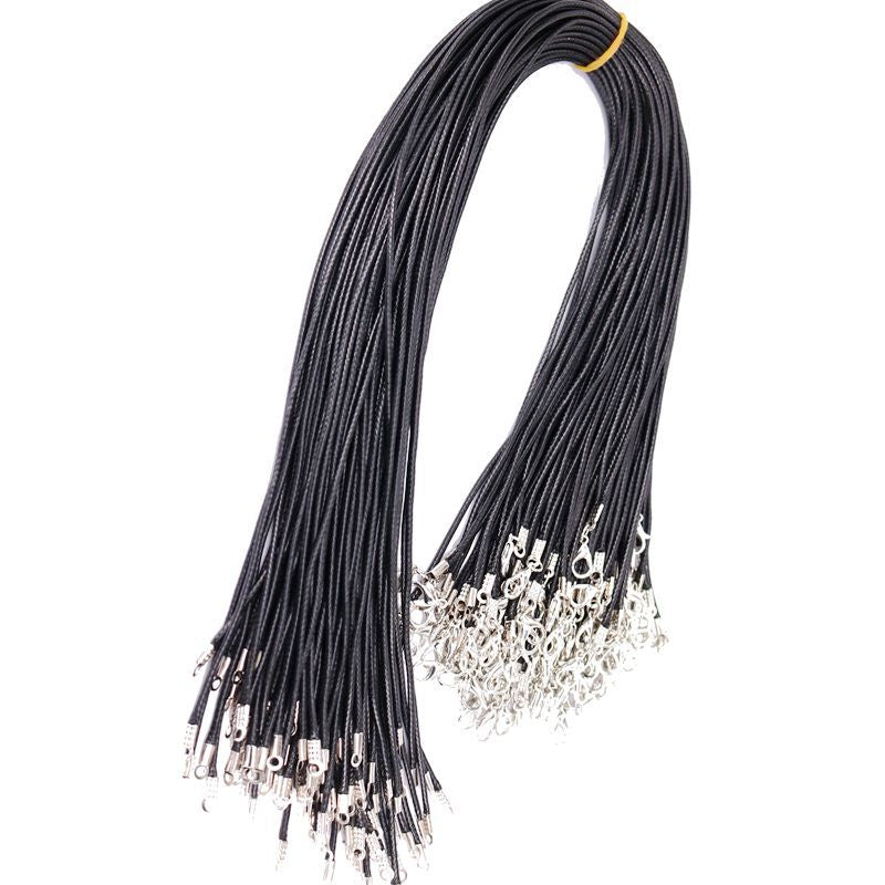 Black Woven Wax Rope Hanging Rope Without Tail Chain