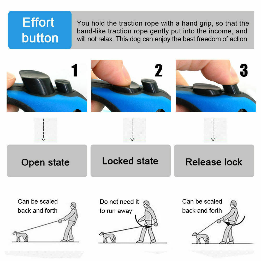 Awtomatikong Nababawi na Tali ng Aso Pet Collar Awtomatikong Walking Lead FreeLeash