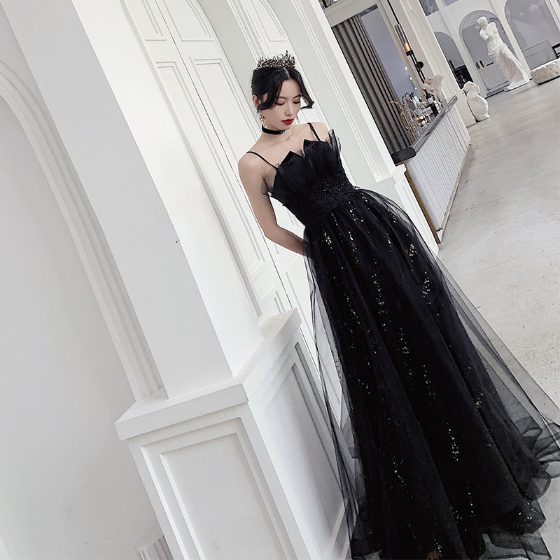 Black Evening Dress Temperamental Minority High-end