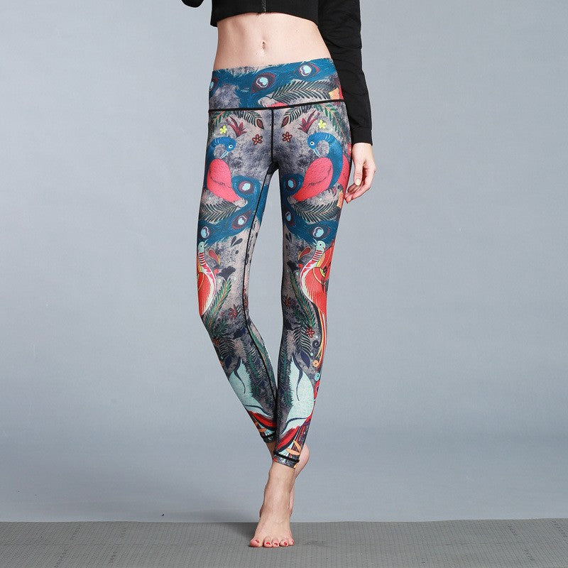 Leggings estampados de yoga para deportes al aire libre para mujer