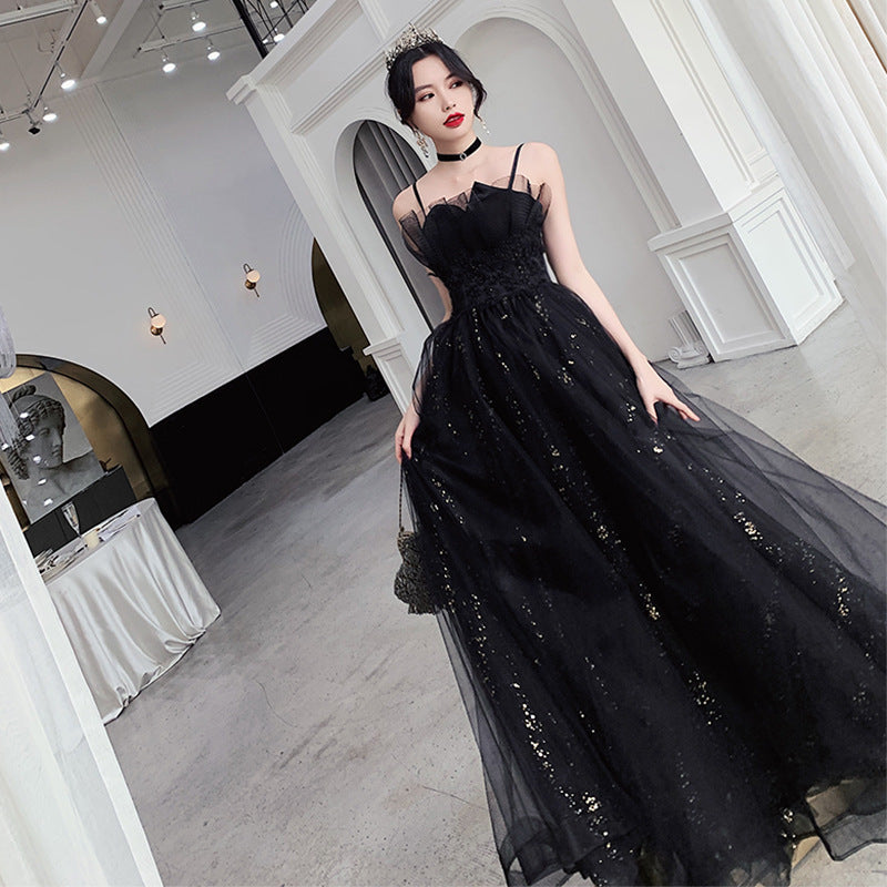 Black Evening Dress Temperamental Minority High-end