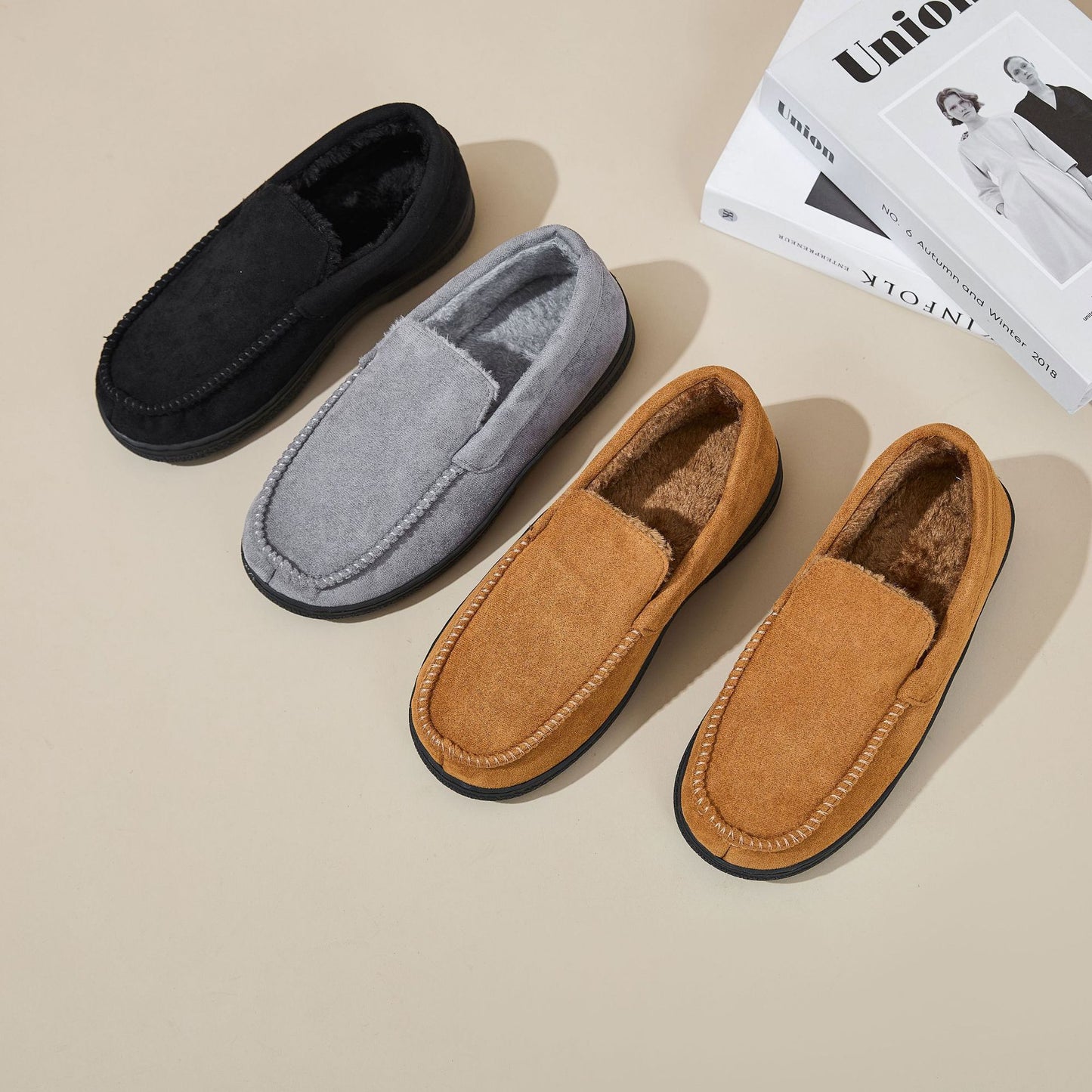 Men's Casual Home Warm Outdoor Fleece-lined Non-slip Slippers