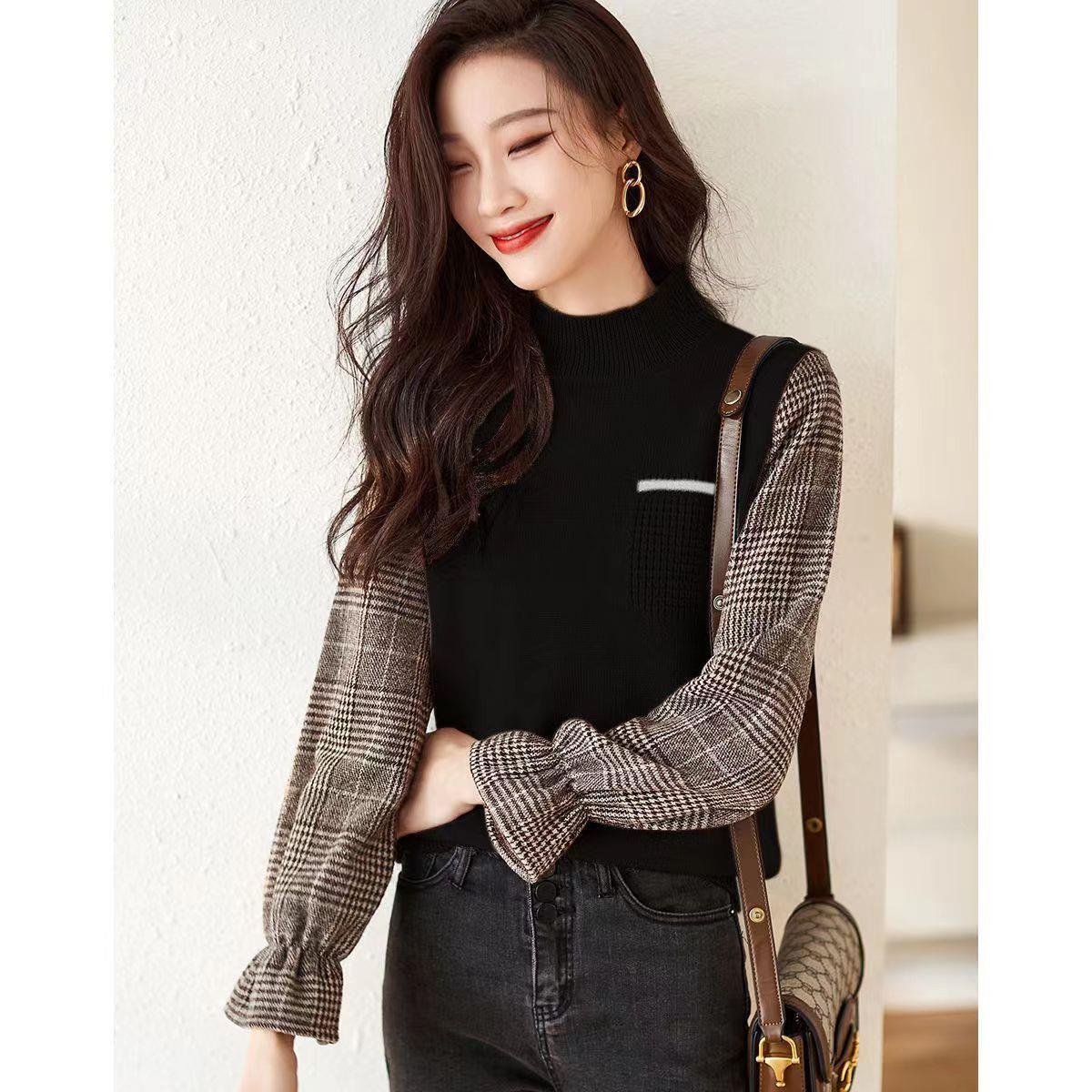 Women's Half Turtleneck Knitted Sweater