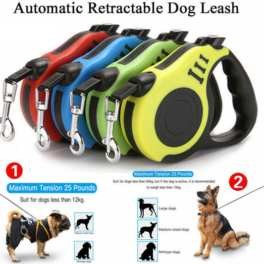 Awtomatikong Nababawi na Tali ng Aso Pet Collar Awtomatikong Walking Lead FreeLeash