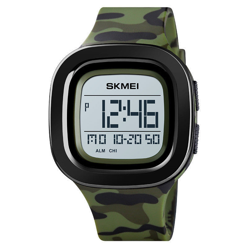 Men's Fashion Casual Square Electronic Sports Watch