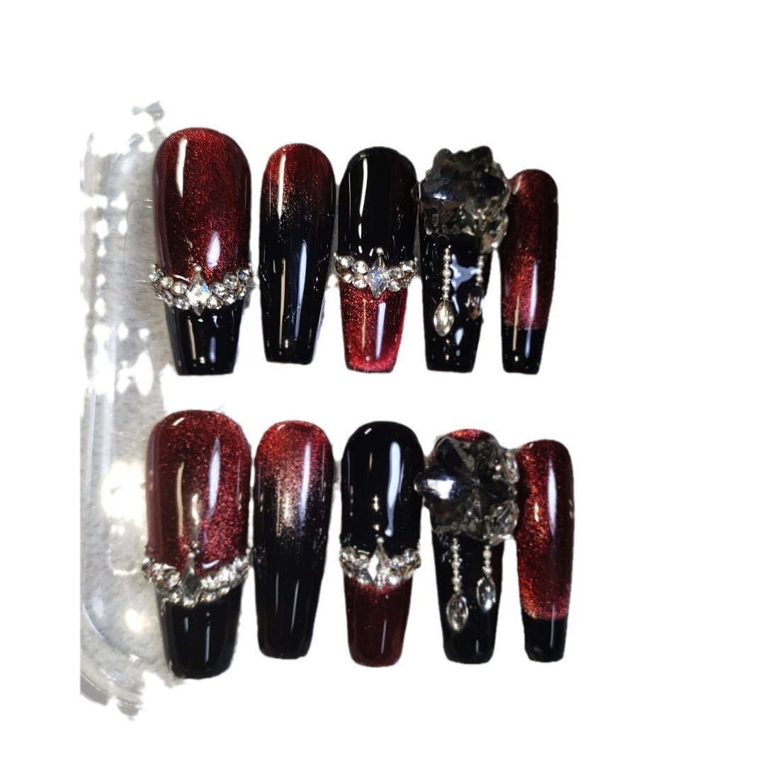 Handmade Wear Armor Ruby Gatling High Sense Nail Tips