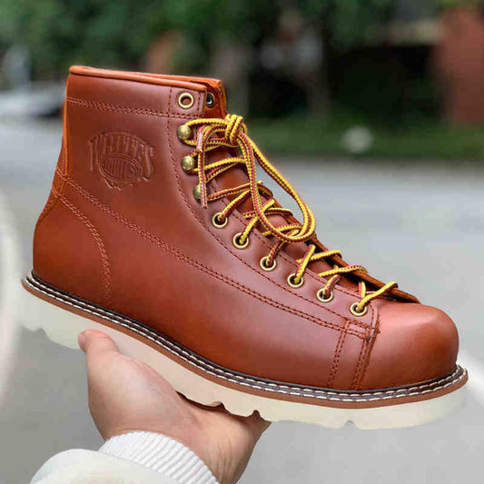 American Retro Short Face Worker Boots