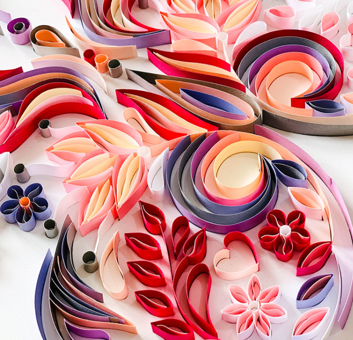 Ranura para paquete de material de ilustración de quilling de mariposa de 20 pulgadas