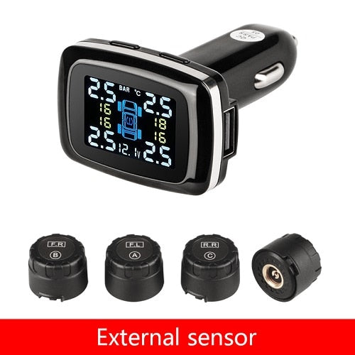 Tire Pressure Monitoring System Sensors Cigarette Lighter USB port Auto Security Alarm Systems Tire Pressure