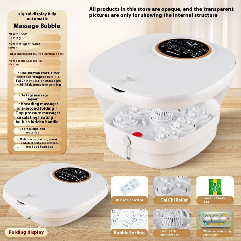 Foldable Heated Constant Temperature Household Steam Health-preserving Massage Feet Bathing Tub