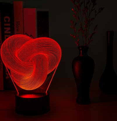 Twist Abstract LED 3D Night Light Touch Colorful Acrylic 3D Table Lamp Decoration Lighting Baby Sleeping Mood Lamp Best Gift