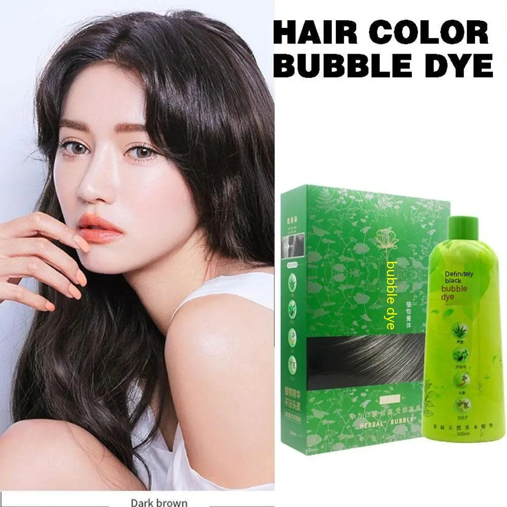 Bimei Silk Bubble Hair Dye One Black One Chestnut Brown Popular Color Herbal Paste