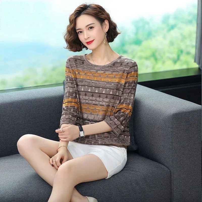 Undershirt Women's Summer Imitation Sweater T-shirt