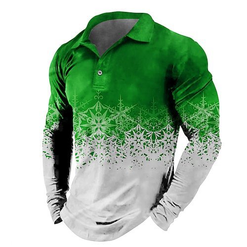 Trendy Slim-fit Contrast Colors Long-sleeved Polo Shirt