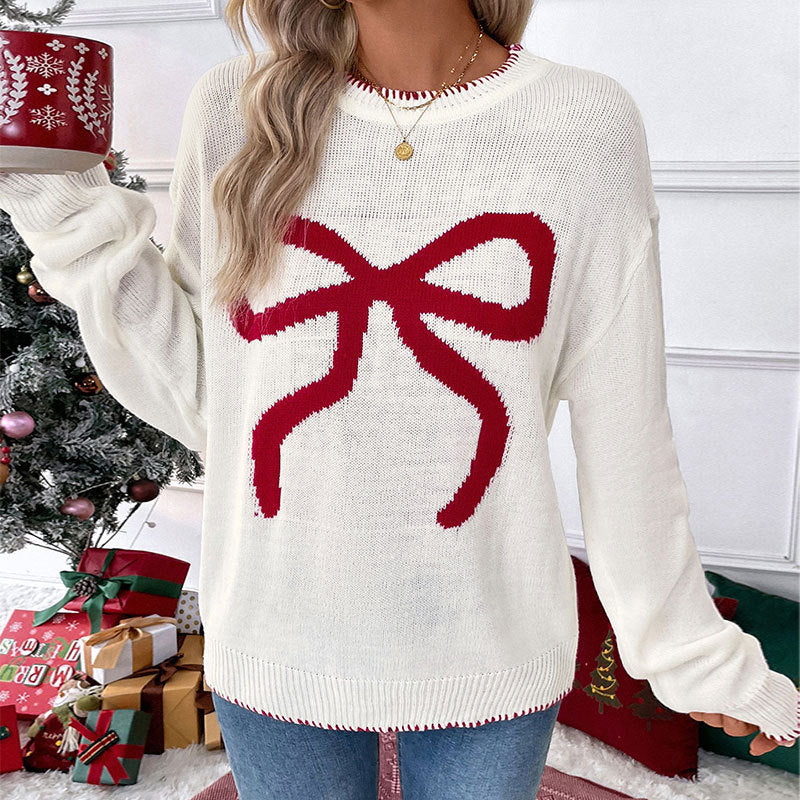 Autumn And Winter European And American Fashion Loose-fitting Long Sleeves Round Neck Christmas Sweater