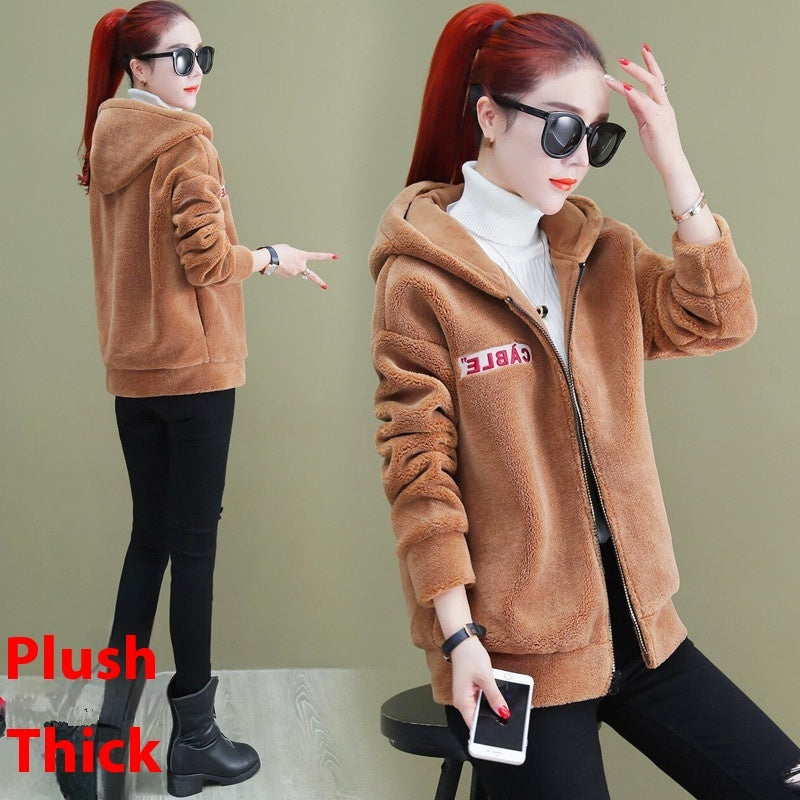 Winter Faux Cashmere Thickened Coat For Women