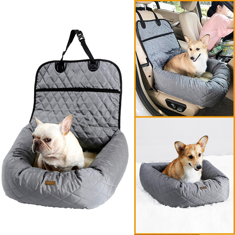 2 In 1 Pet Dog Carrier Folding Car Seat Pad Makapal na Multi-purpose Pet Bed Dog Car Mattress Mga Supply para sa Alagang Hayop