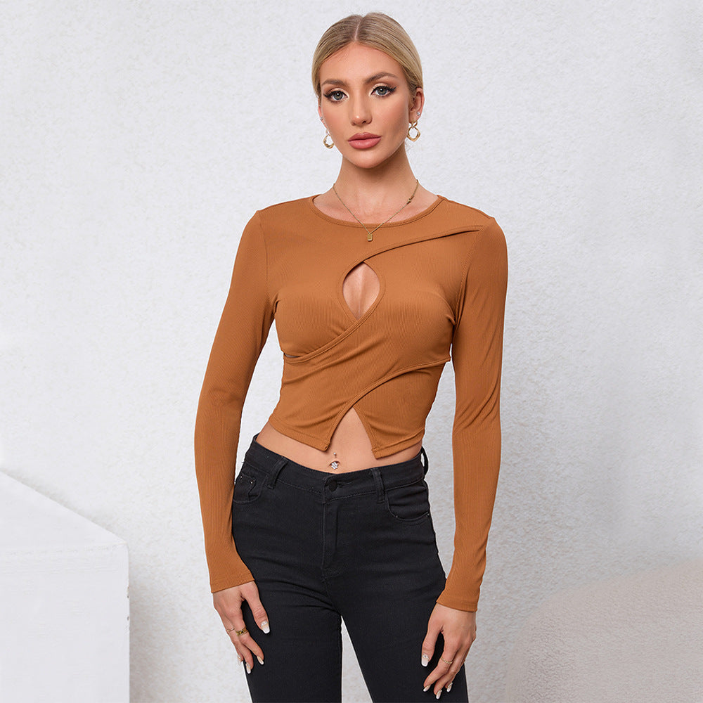 Women's Slim-fit Short Sexy Hollow-out Top