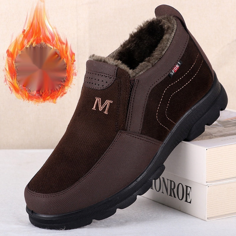 Winter Elderly Cotton Shoes Polyurethane Thick Cotton Boots Thick Warm