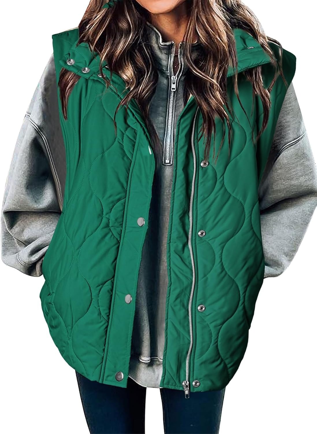 Zipper Thermal Vest Cotton-padded Coat