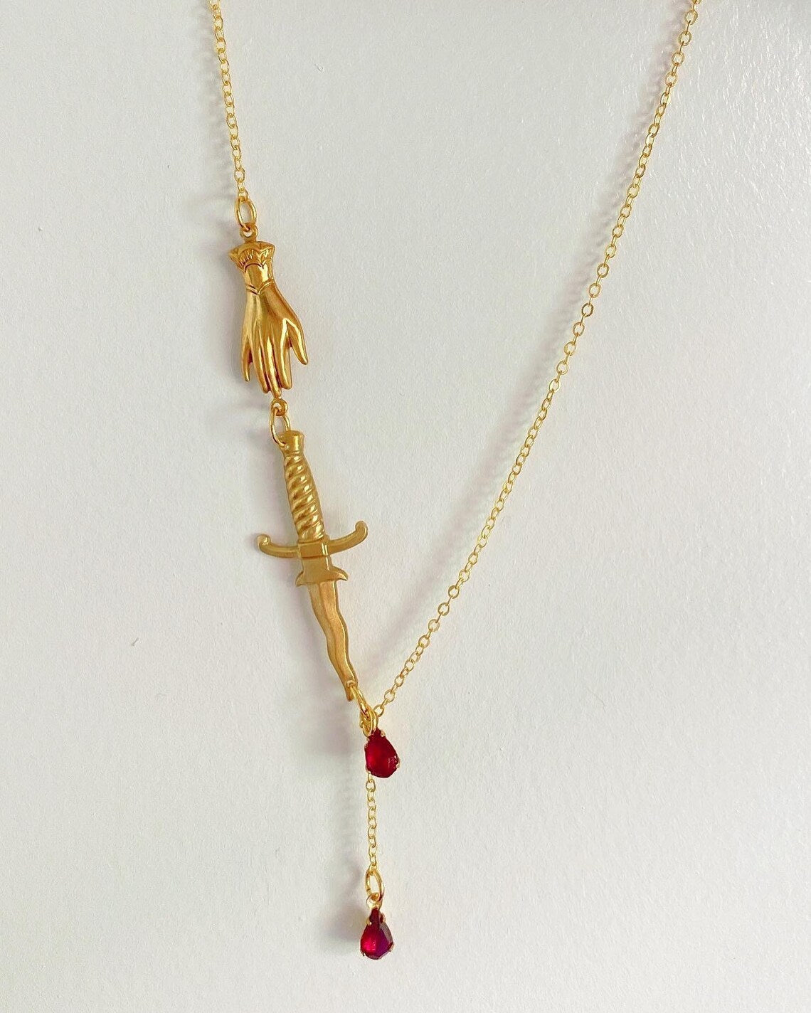 Brother's Special Dagger Ruby Necklace