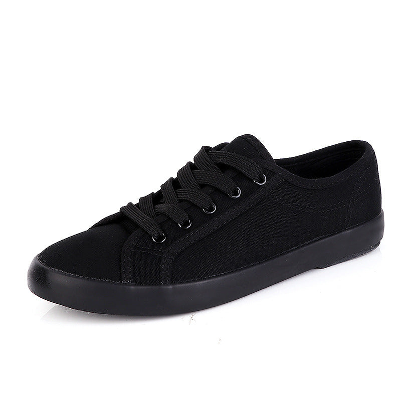 Women's Korean-style Canvas Simple Breathable Low-top White Shoes