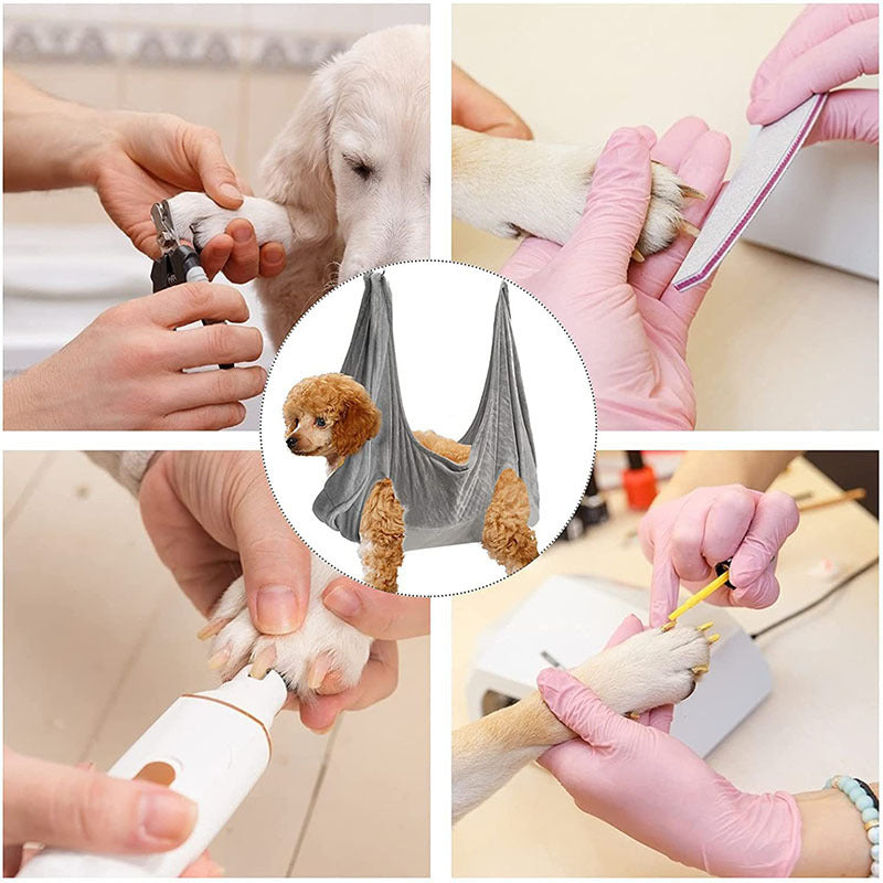 Pet Dog Cat Grooming Hammock Harness Dog Hammock Restraint Bag Helper Breathable Dogs Grooming Trimming Hammock Helper Cats