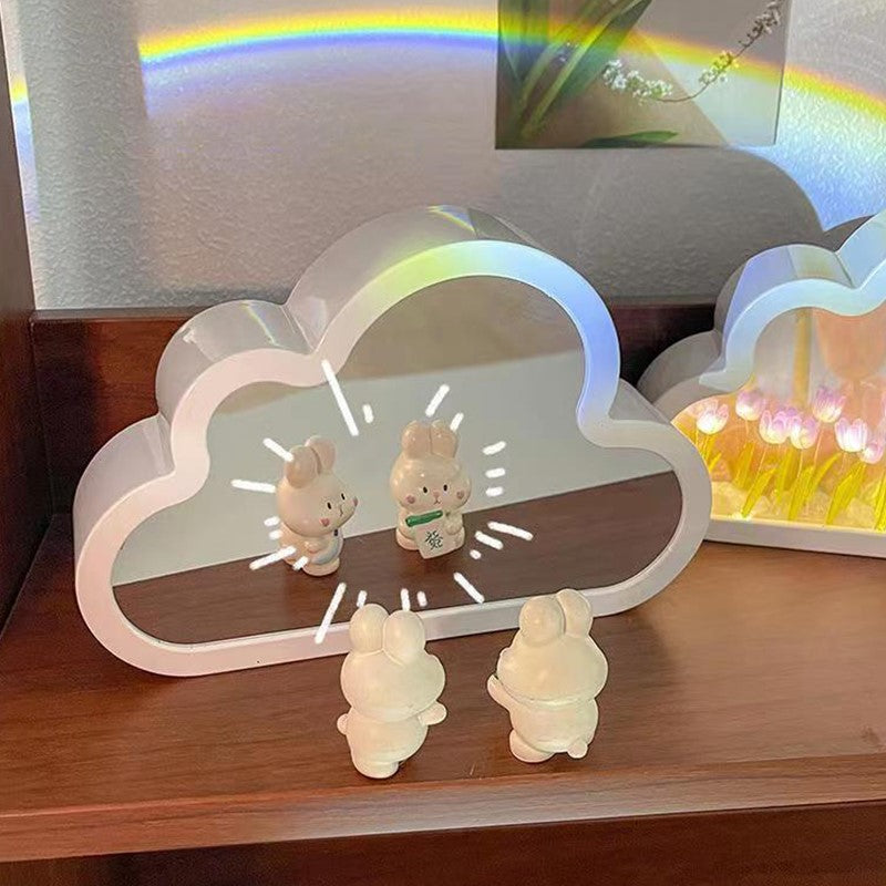 Tulip Night Lamp DIY Material Cloud Tulips Night Lamp Decorative Mirrors Photo Frame LED Table Lights Korean Creative Desk Bedroom Handmade Birthday Gifts