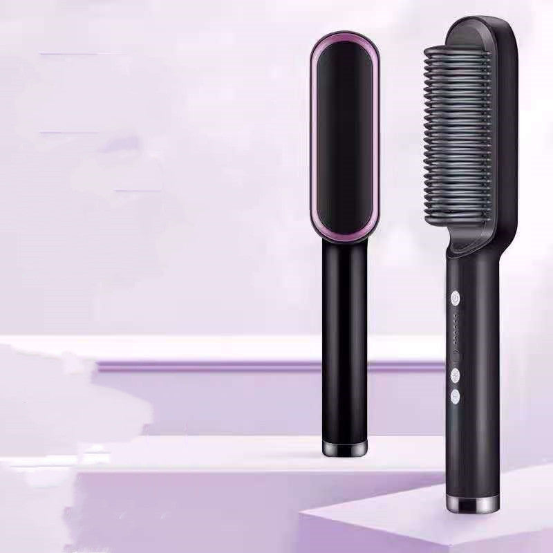 Bago 2 In 1 Hair Straightener Hot Comb Negative Ion Curling Tong Dual-purpose Electric Hair Brush