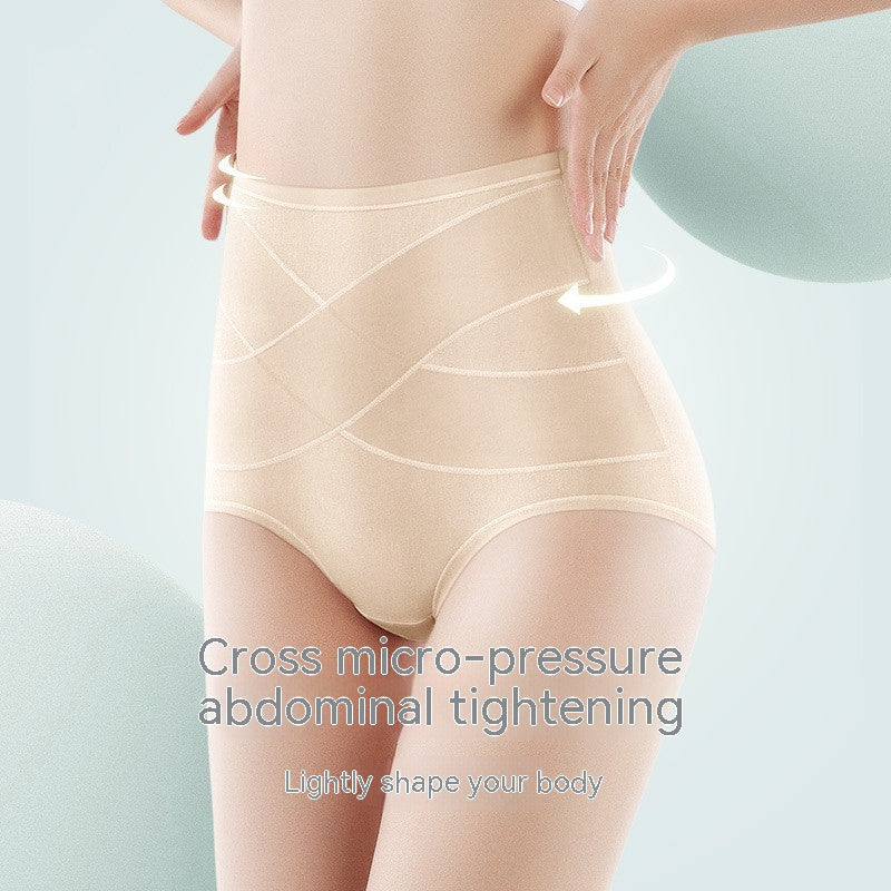 Women's Fashion Cross Abdominal-shaping High Waist Cotton Underwear