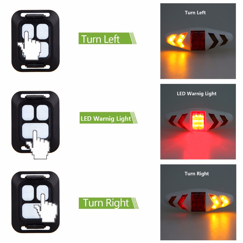 Luz trasera de bicicleta con control remoto inalámbrico