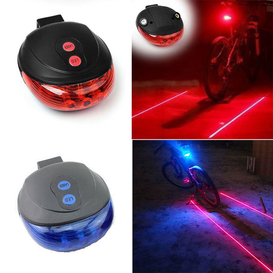 Luz trasera de bicicleta (5LED+2Laser)