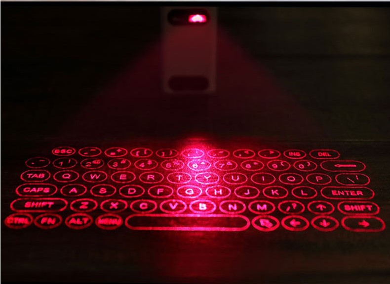 LEING FST Virtual Laser Keyboard Bluetooth Wireless Projector Phone Keyboard Para sa Computer Pad Laptop na May Mouse Function