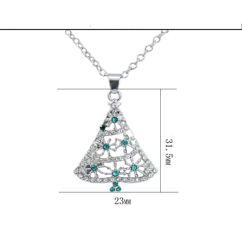 Ruby Christmas Tree Zircon Clavicle Chain