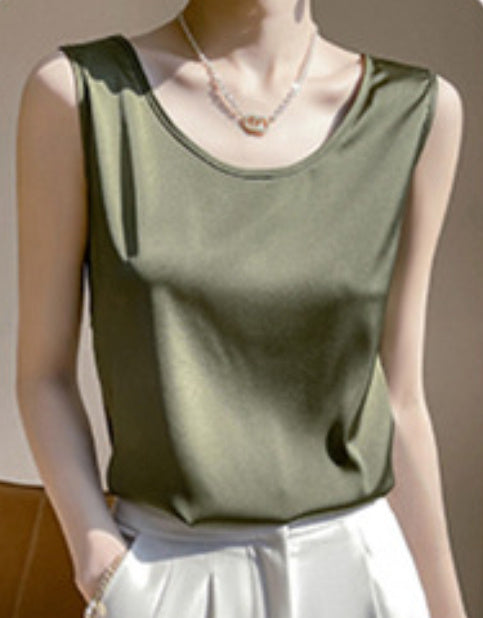 Loose Sleeveless Base Top Summer