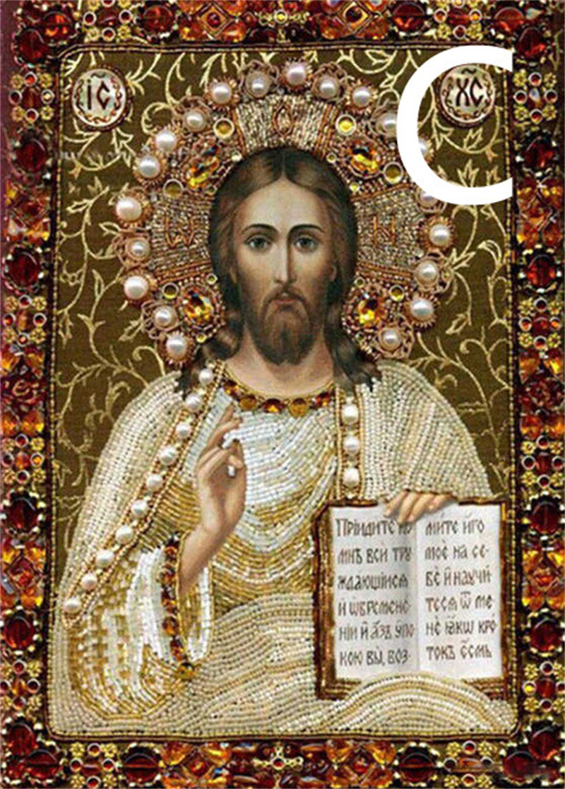 5D DIY Diamond Painting Religious Cross Stitch Kit Home Decoration