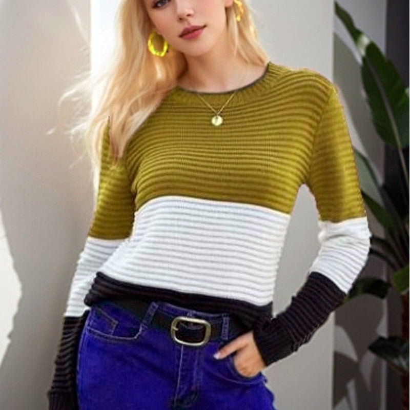 Women's Knitwear Top Elegance Retro Slim-fit Figure Flattering Sweater