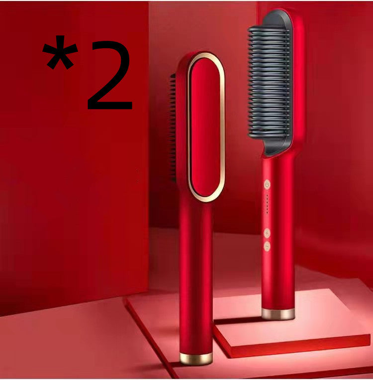 Bago 2 In 1 Hair Straightener Hot Comb Negative Ion Curling Tong Dual-purpose Electric Hair Brush