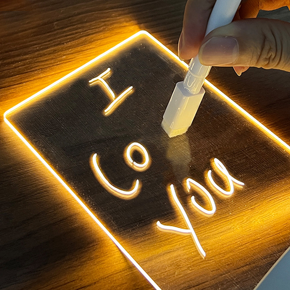 Creative Note Board Creative Led Night Light USB Message Board Holiday Light With Pen Regalo Para sa Mga Bata Dekorasyon ng Girlfriend Night Lamp