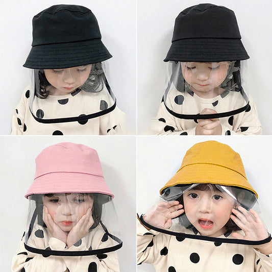 Child Protection Products Hot Buy Anti-spitting Protective Hat Dustproof Cover Kids Boys Girls Fisherman Hat