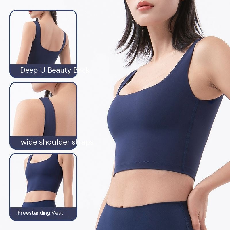 Women's Fashion Casual Deep U Back Yoga Vest Bra