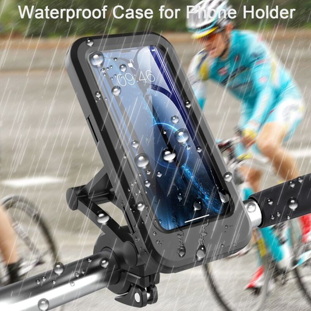 Soporte impermeable para teléfono móvil para motocicleta y bicicleta, funda impermeable para teléfono móvil, soporte de navegación plegable para teléfono móvil, bolsa impermeable