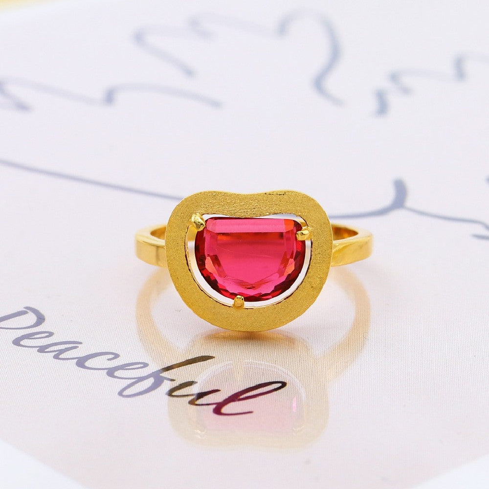 Fashion Luxury Silver Ruby Ring