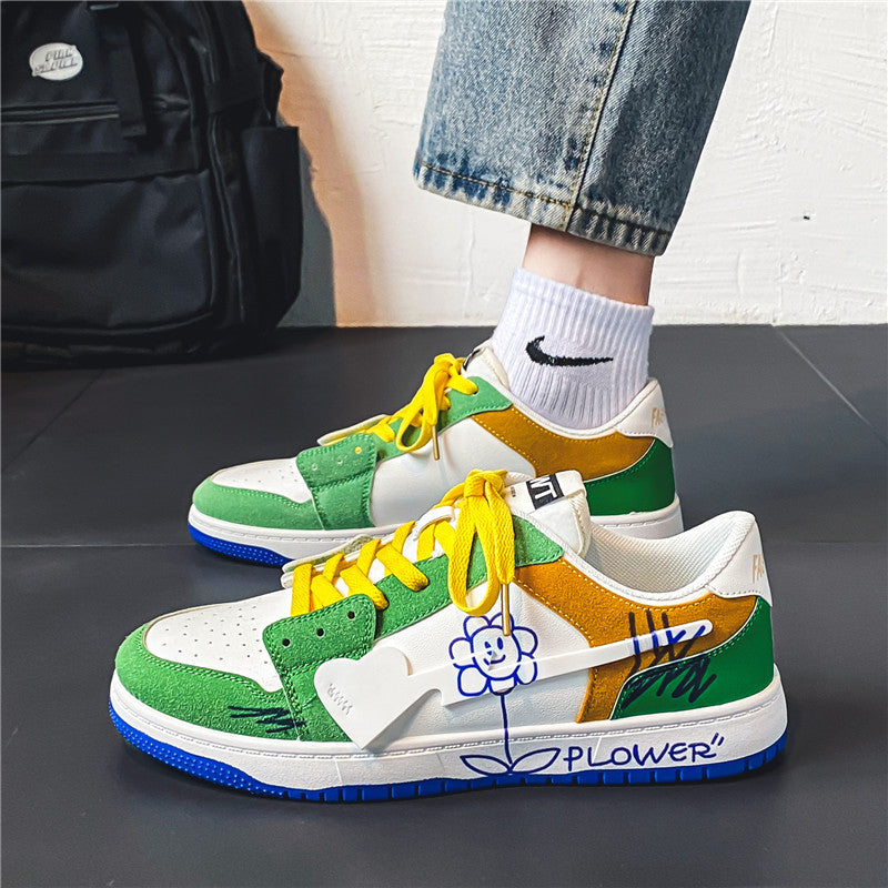 Zapatos de graffiti versátiles y de moda para hombre