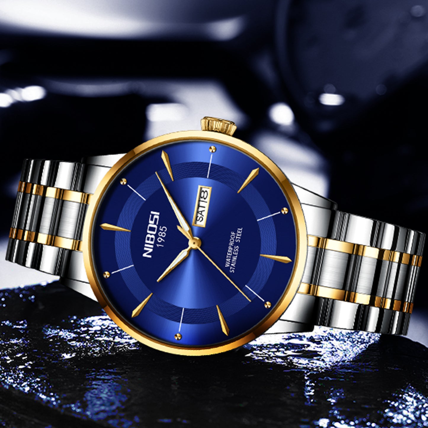 Reloj para hombre Calendario luminoso resistente al agua Estilo coreano