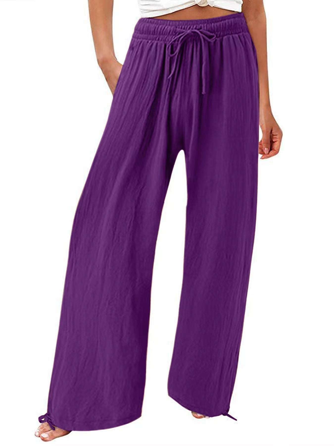 Women's Cotton And Linen Wide-leg Beach Pants Casual Pants