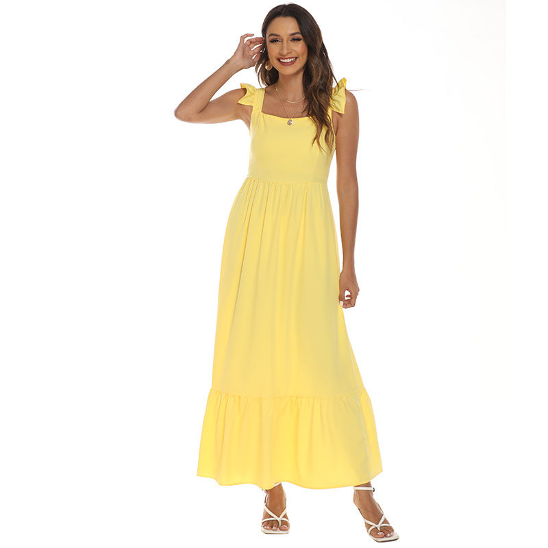 Summer Women's Bright Yellow Dress