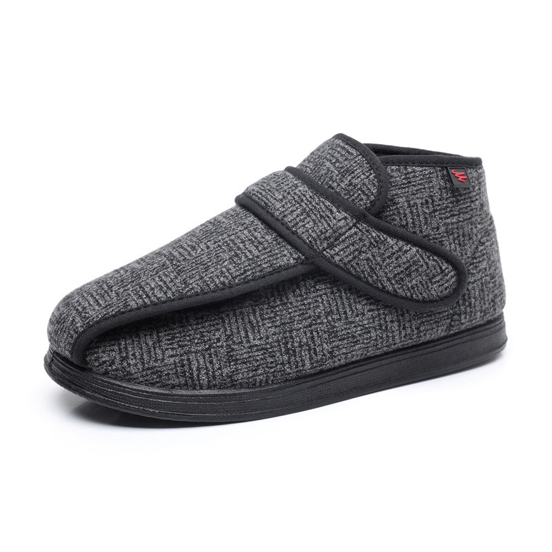 Vertical And Horizontal Plaid Warm Cloth Shoes